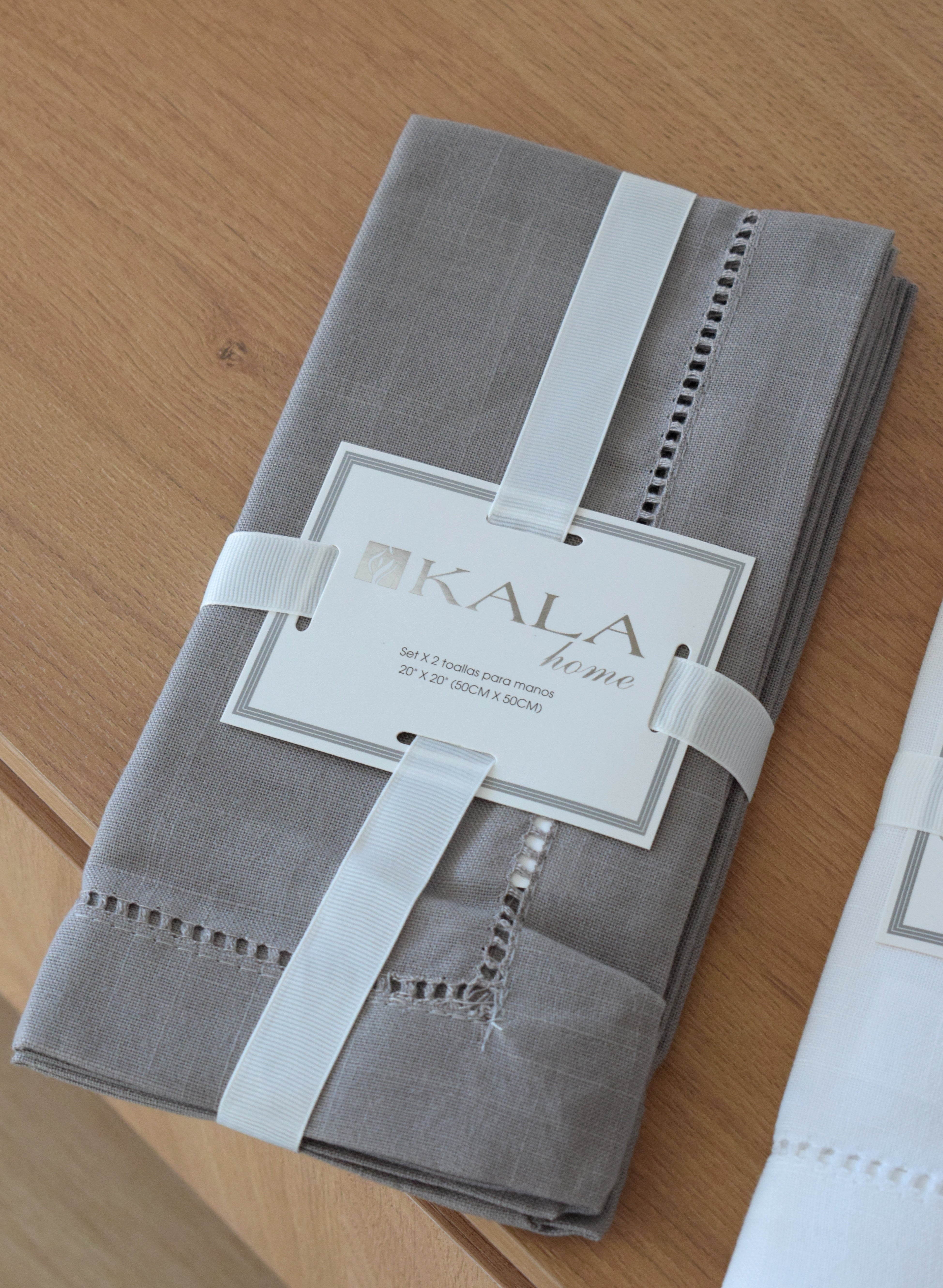 TOALLA VISITA SET X 2 GRIS
