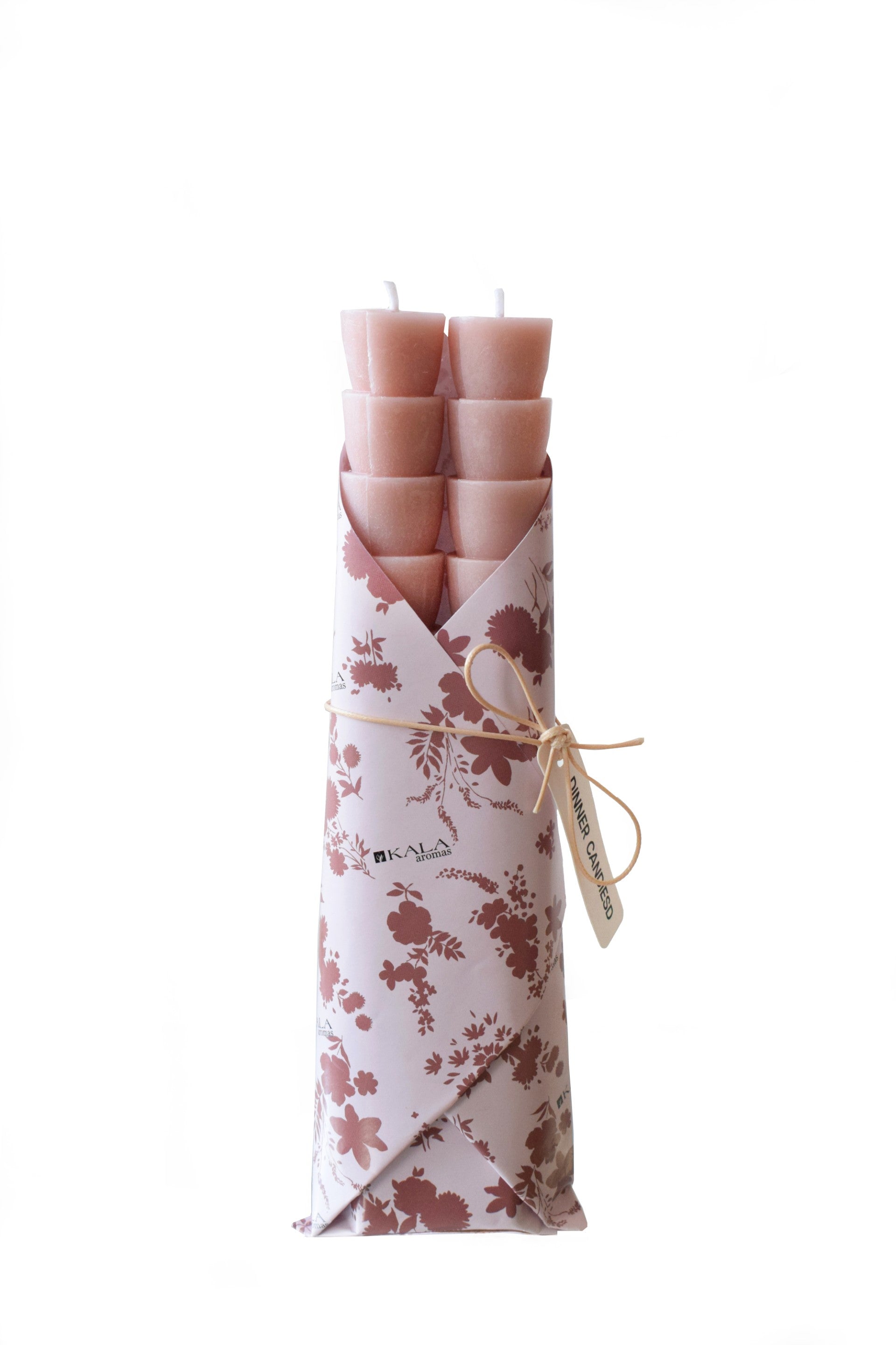VELA CONICA X2  ROSA EN PAPEL
