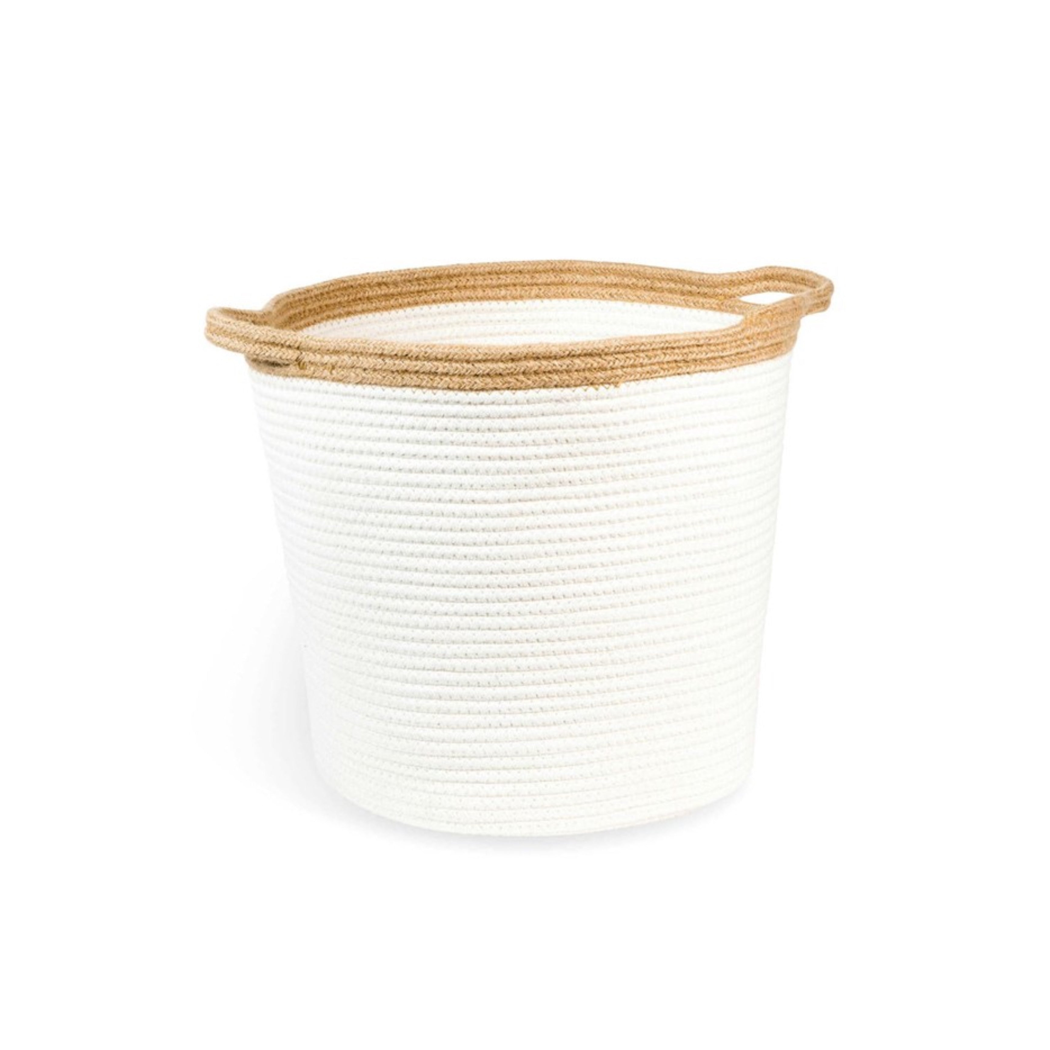 CESTO COTTON ROPE BLANCO X2