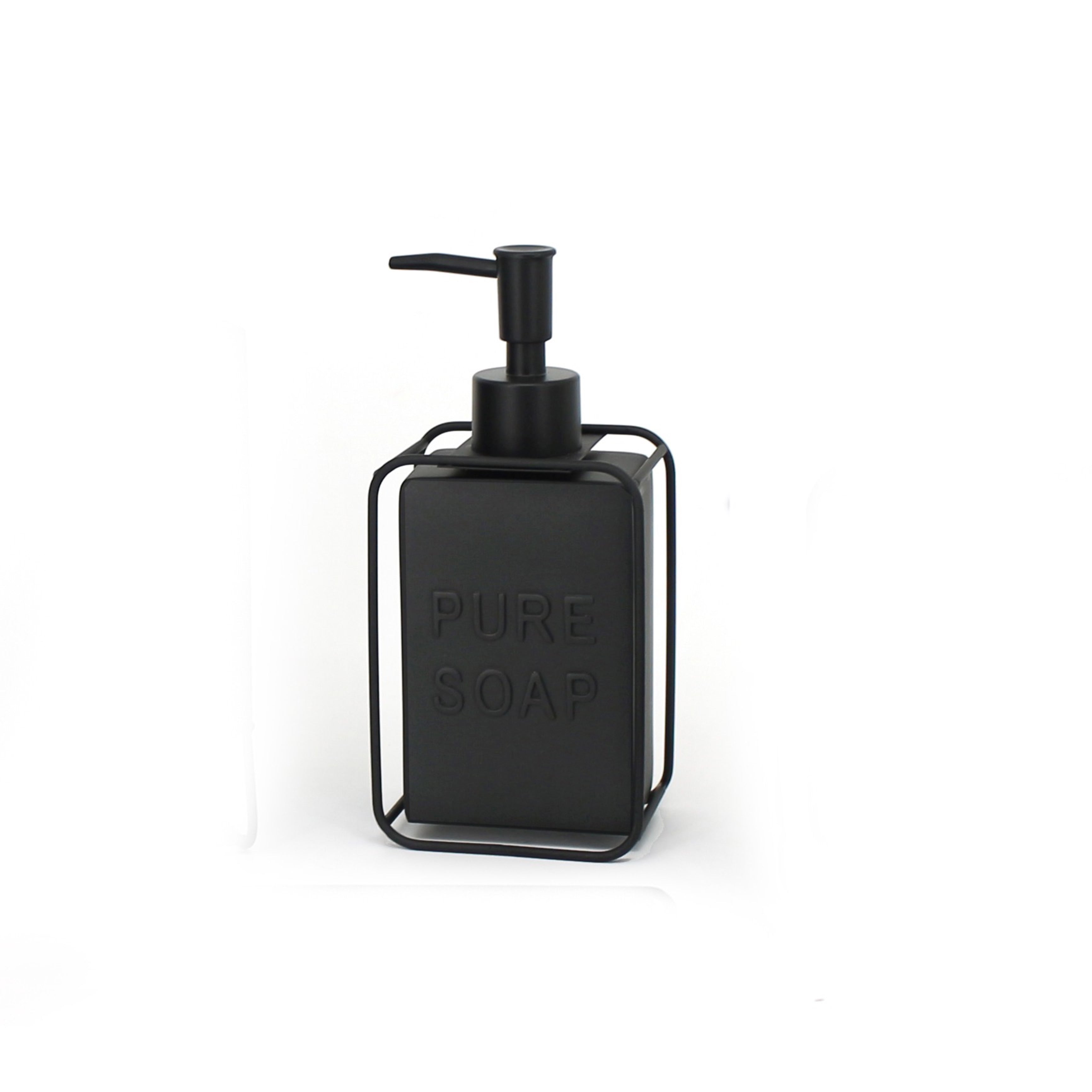 DISPENSER NEGRO CON METAL